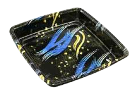 大号寿司盘10套(带透明盖) 35.8x35.8x4.6cm